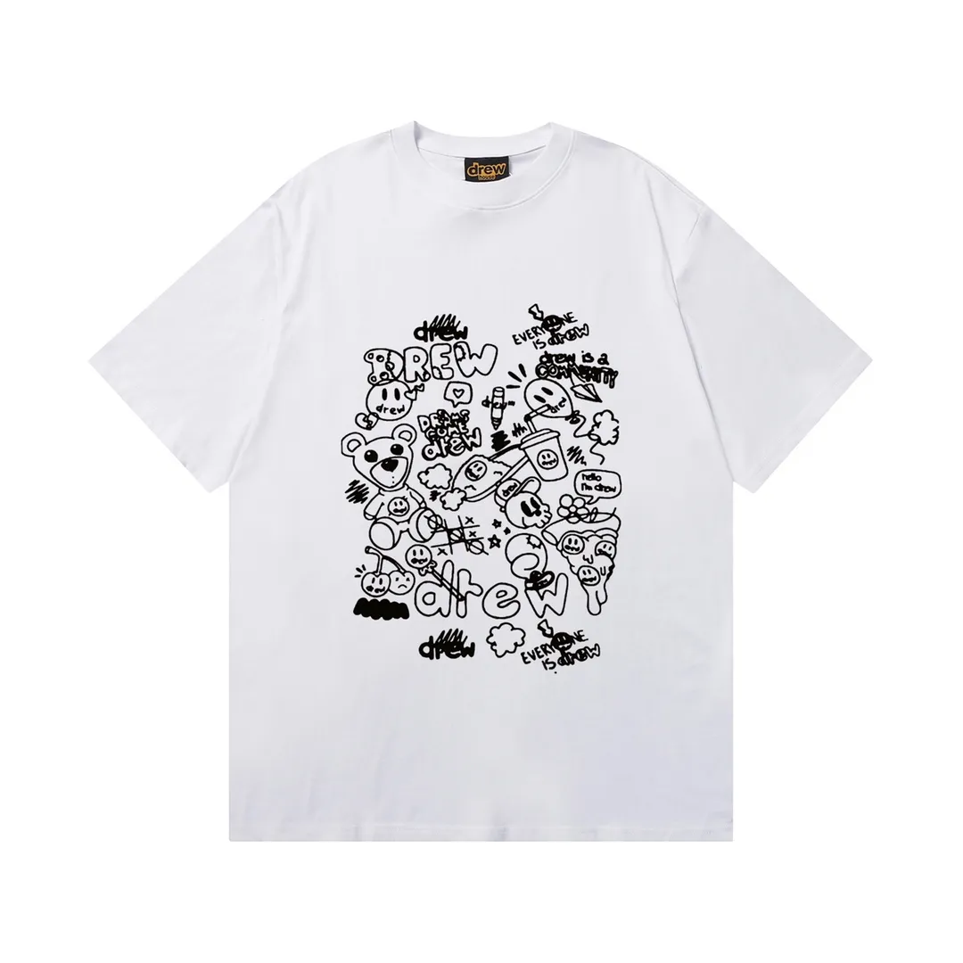 D 045 9 2023SS Same Style drew T g , ！ Quality！！ ， Quality！！ ， ！！ ， ， ， ， ， 。 Sizes：S M L XL ：Black White Royal Blue Red Brown White Orange